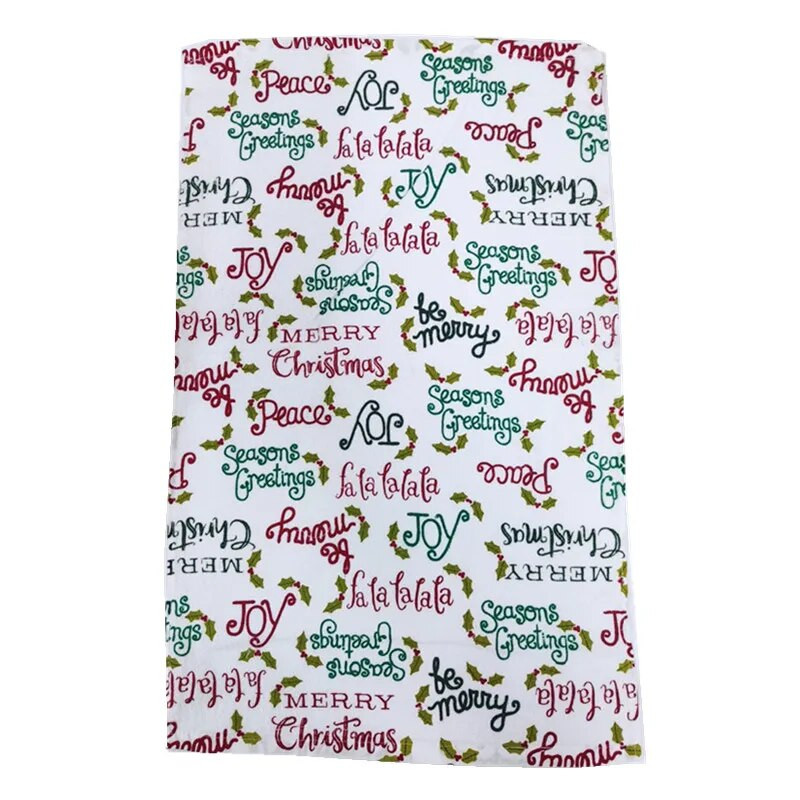 1 kom 41x65 cm pamučna kuhinjska krpa za čišćenje s šarenim otiskom, kuhinjska krpa, kuhinjski ručnik, poklon za božićnu zabavu