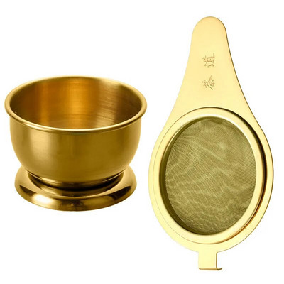 Daugkartinio naudojimo nerūdijančio plieno arbatos infuzinis smulkaus tinklelio arbatinukas Kungfu arbatos lapų sietelio rinkinys Prieskonių difuzoriaus filtro virtuvės priedai