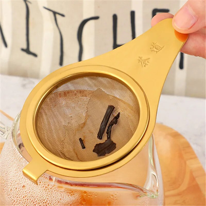 Daugkartinio naudojimo nerūdijančio plieno arbatos infuzinis smulkaus tinklelio arbatinukas Kungfu arbatos lapų sietelio rinkinys Prieskonių difuzoriaus filtro virtuvės priedai