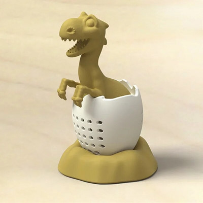 Újrafelhasználható szilikon tea infuser Vicces dinoszaurusz formájú gyógynövénytea zacskó kávészűrő diffúzor szűrő teatartozékok kávészűrő