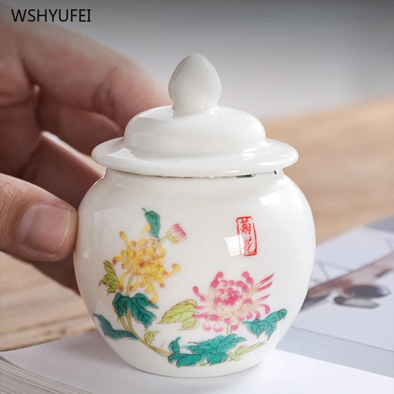 5,2x6,6 cm Keramička zatvorena limenka za čaj Limenka s puderom za masku za lice Prazna boca za uzorke Punjenje u turizmu Spremnik za losion Limenka s poklopcem 50 ml