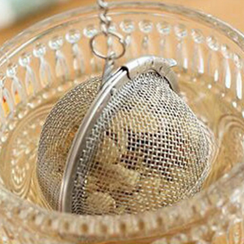 Smulkaus tinklelio nerūdijančio plieno arbatos užpilas Daugkartinis virdulio sietelio laikiklis Prieskoniai Rutuliniai Filtrai Gėrimų indai Arbatinės priedai