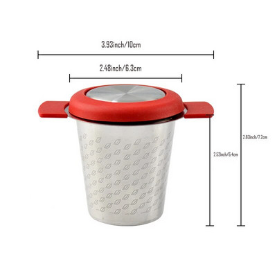 Hot! 1PC 304 nehrđajući čelik višekratna infuzija čaja Cjedilo za čaj Čajnik Loose Tea Leaf Spice Filter za čaj Kuhinjski pribor