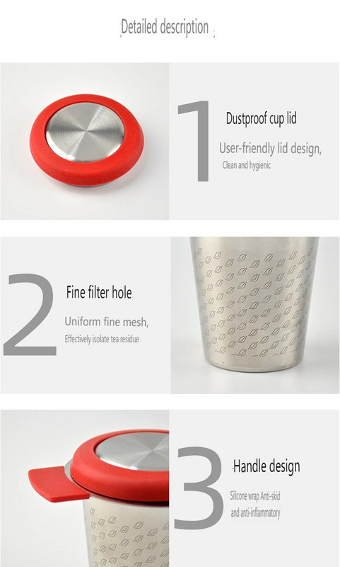 Hot! 1PC 304 nehrđajući čelik višekratna infuzija čaja Cjedilo za čaj Čajnik Loose Tea Leaf Spice Filter za čaj Kuhinjski pribor