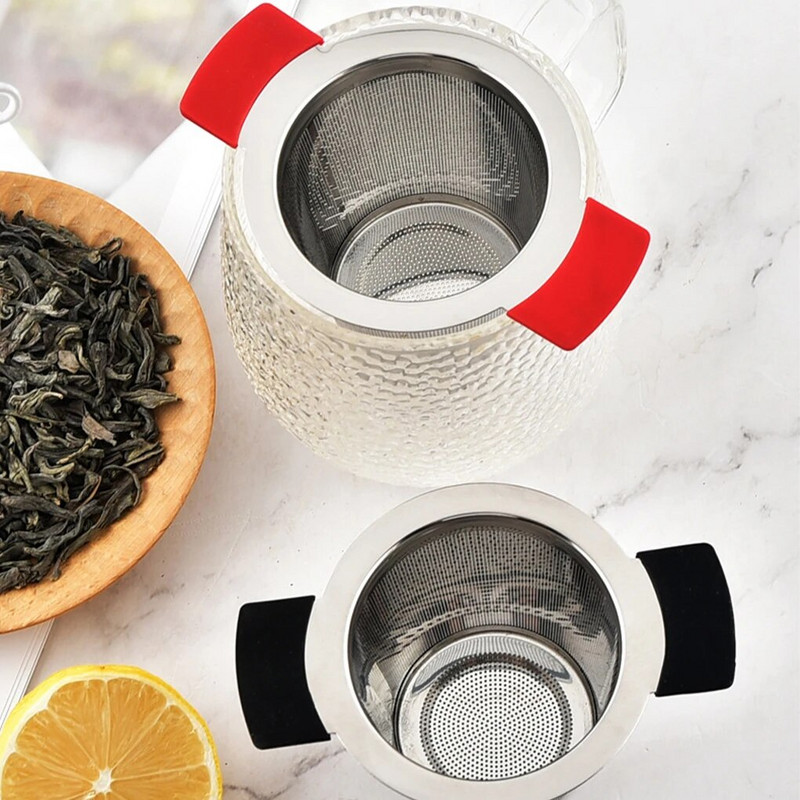 Nerūdijančio plieno arbatos sietelis tinklelio filtras Sifteris Daugkartinis kiaurasamtis Drener Skimmer Nuimamas kavos žolelių prieskonių infuzatorius