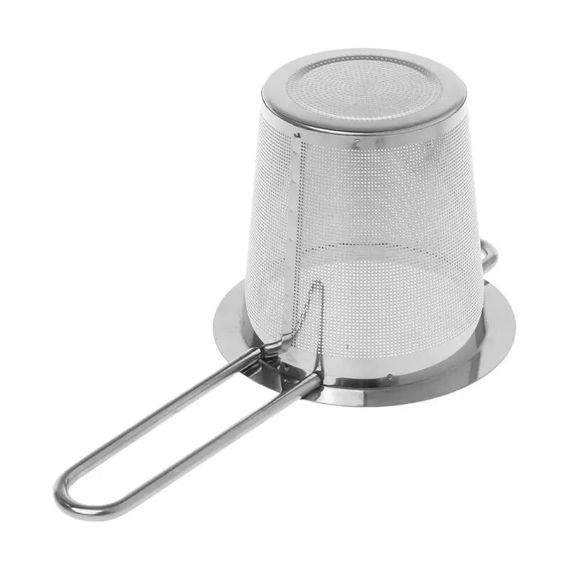 Újrafelhasználható hálós tea infuser rozsdamentes acél szűrő Laza levelű teáskanna fűszerszűrő fedéllel csészék Konyhai kiegészítők Drop Ship