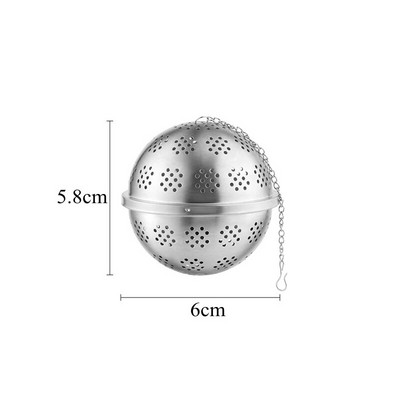 Infuser za listove čaja od nehrđajućeg čelika Cjedilo Mrežasto sito za začine za kuhanje Čajnik Filter za čaj Kuglica za začine Kuhinjski pribor
