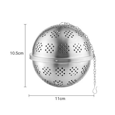 Неръждаема стомана Чаени листа Infuser Цедка Мрежесто сито за подправки за варене Чайник Филтър за чай Топка за подправки Кухненски аксесоари