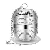 GTBL teainfuser, rozsdamentes acél teaszűrő, golyós hálós teaszűrő, teához, fűszerekhez és a legtöbb csészéhez és teáskannához