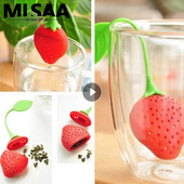 Creative Tea Infuser Ball Silikoninis arbatos indas Arbatos lapų sietelis difuzorius arbatinukas įrankis Braškių formos maišelis arbatos maišelis virtuvės aksesuaras