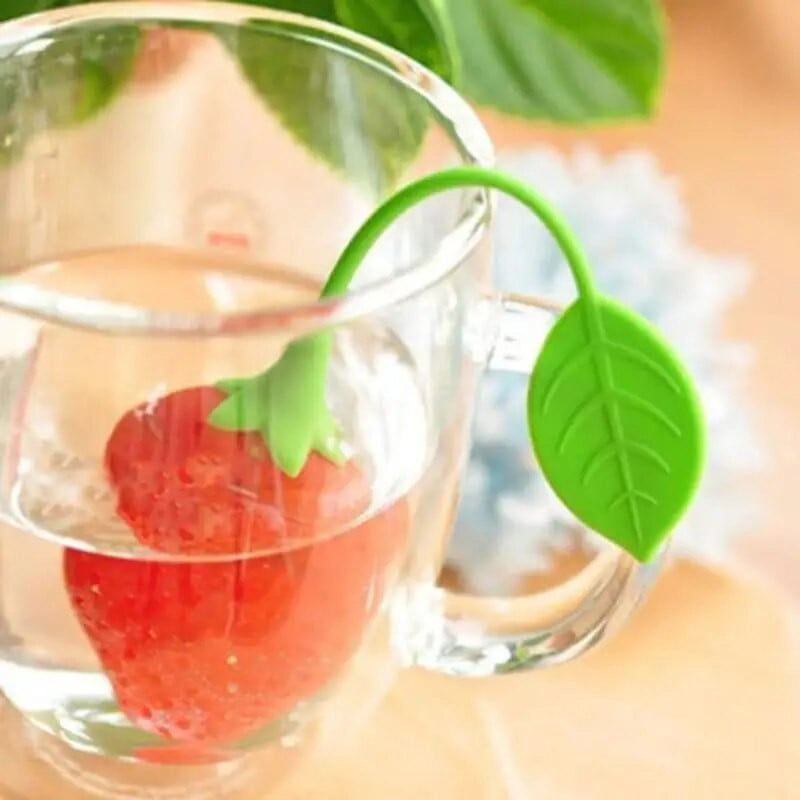 Creative Tea Infuser Ball Silikoninis arbatos indas Arbatos lapų sietelis difuzorius arbatinukas įrankis Braškių formos maišelis arbatos maišelis virtuvės aksesuaras