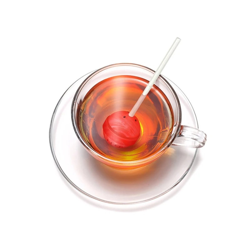 Silikonski uljev za slatki čaj Candy Lollipop Loose Leaf Mug Cjedilo Šalica Steeper Tea Dodaci Boje slatkiša 1kom