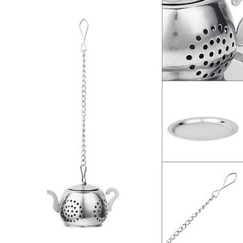 Χαριτωμένο mini infuser τσαγιού από ανοξείδωτο ατσάλι Φίλτρο φίλτρου τσαγιού επαναχρησιμοποιήσιμο τσαγιέρα σε σχήμα μπάλας τσαγιού χαλαρά φύλλα τσαγιού τσαγιού αξεσουάρ