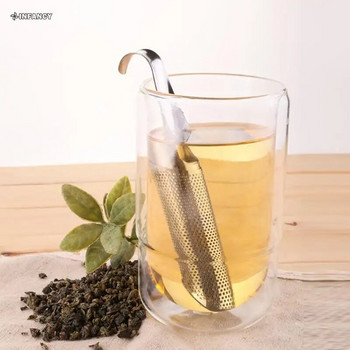 Цедка за чай Невероятна неръждаема стомана Инфузер за чай Дизайн на тръба Touch Feel Good Holder Инструмент Лъжица за чай Филтър за инфузер