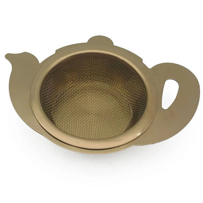 Nerūdijančio plieno dvigubo ausų prieskonių infuzerio filtras su lašintuvu arbatos sieteliu Arbatos su dvigubomis rankenėlėmis žolelių filtru