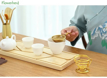 Цедка за чай от неръждаема стомана 304. Инфузер за чай. Филтър за чай. Творчески мрежест филтър в японски стил Кухненски комплект за чай Кухненски аксесоари