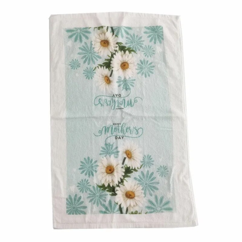 1kom 41x64cm Pamuk s otisnutim cvijećem i voćem Kuhinjska kuhinjska krpa Krpa za suđe Alat za čišćenje Poklon za zabavu