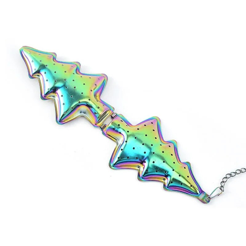 Viseći uljev za čaj Cjedilo za listove čaja u obliku božićnog drvca od nehrđajućeg čelika Filter za začine Filter za višekratnu upotrebu Dodaci za set za čaj