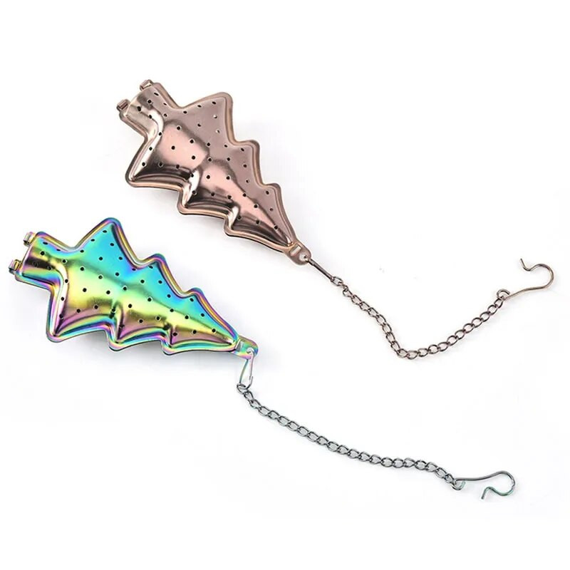 Viseći uljev za čaj Cjedilo za listove čaja u obliku božićnog drvca od nehrđajućeg čelika Filter za začine Filter za višekratnu upotrebu Dodaci za set za čaj