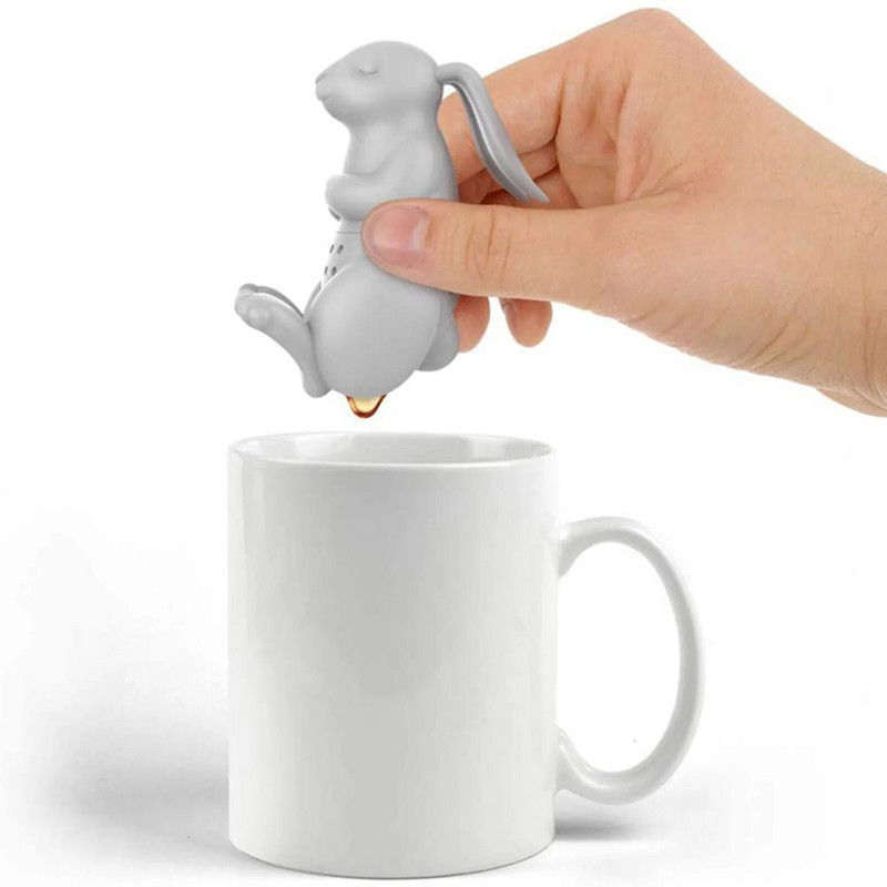 Rabbit Tea Infuser Cute Bunny Silikonski aparat za čaj Bunny Tea Infuser Filter Cjedilo Difuzor čaja Filter za čaj od listova