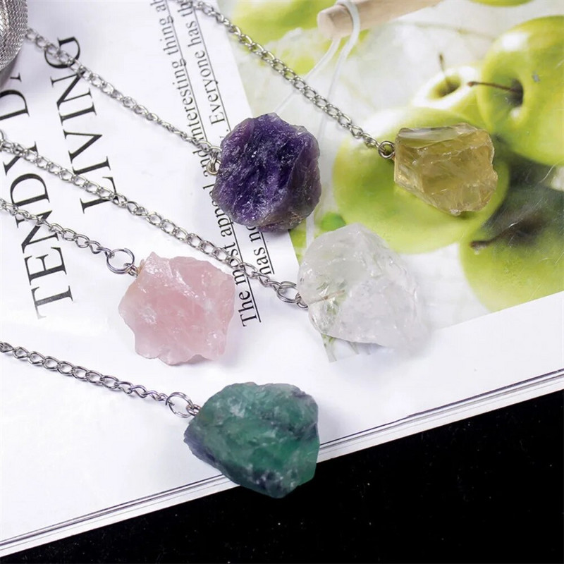 Természetes kristálykőből készült tea infúziós szűrők lánccal fűszerekhez, rozsdamentes acél gyógyító szita eszközök teásedények konyhai kiegészítők