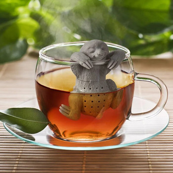1PC Creative Silicone Tea Infuser Safety Tea Bag Цедка за чай за чайник Чаша Използвайте Cute People Shape Начало Кухня Бар Филтър за чай