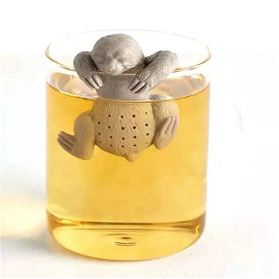 1PC Creative Silicone Tea Infuser Safety Tea Bag Цедка за чай за чайник Чаша Използвайте Cute People Shape Начало Кухня Бар Филтър за чай