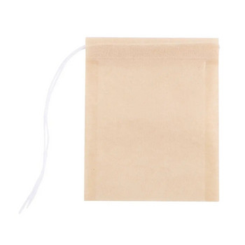 100 τμχ/παρτίδα Άλευκα με κορδόνι για τσαγιού από βότανα, Μη τοξικό Heat Seal Coffee Infuser Tea Bag Tea Strainer Filter bag