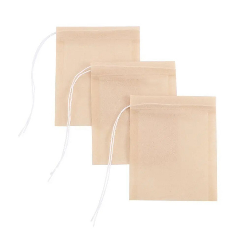 100 kom/lot Nebijeljeni s uzicom za rasuti čaj od biljaka Neotrovno toplinski zatvoreno Infuzor za kavu Vrećica za čaj Filter vrećice za cjedilo za čaj