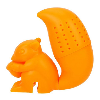 Σουρωτήρι τσαγιού σιλικόνης Cute Squirrel Shape Tea Infuser Επαναχρησιμοποιήσιμο φίλτρο βοτάνων μπαχαρικών Συσκευή παρασκευής τσαγιού Αξεσουάρ τσαγιέρα κουζίνας