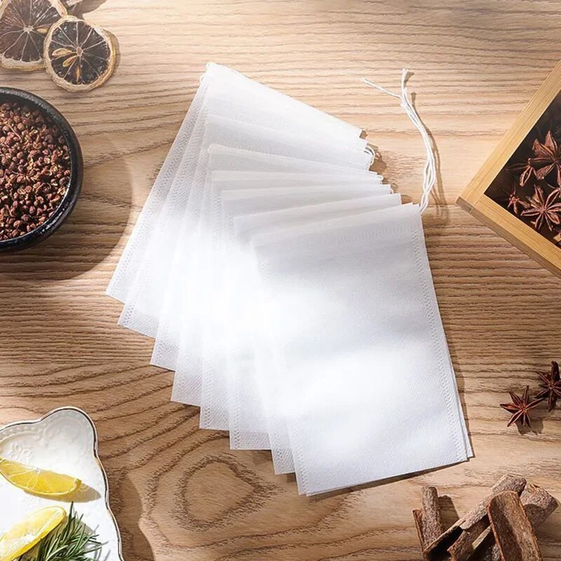 100PCS jednokratnih vrećica čaja Netkana tkanina Tea Infuser s konopcem Heal Seal Teaware Spice Tea Filter vrećica Prazne vrećice čaja