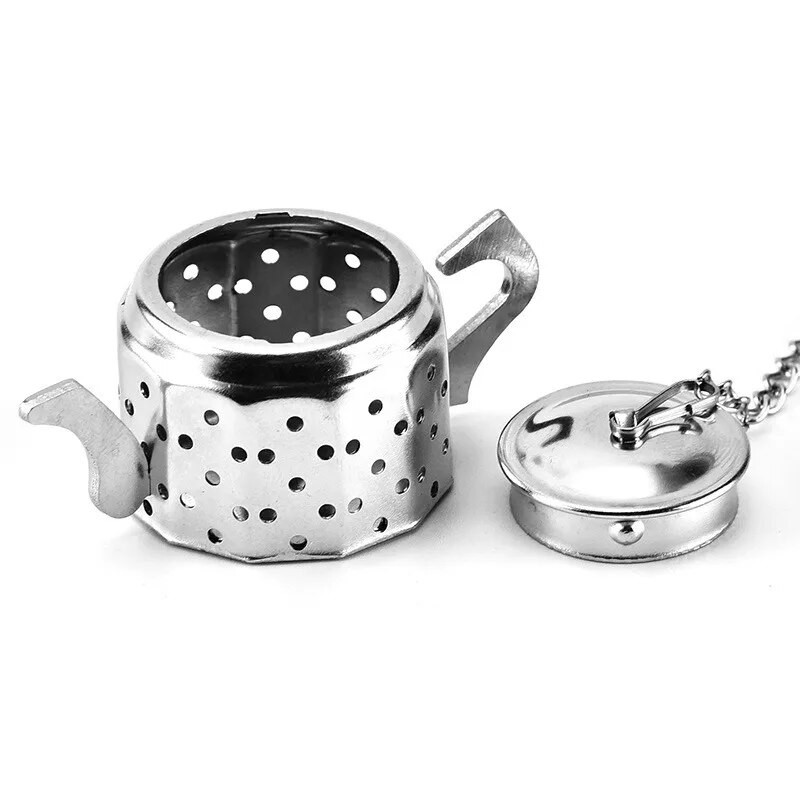 Oblik čajnika od nehrđajućeg čelika Tea Leaf Infuser Cjedilo za biljne začine Filter Difuzor Kuglica za kuhanje čaja Posuđe za čaj Kuhinjski pribor