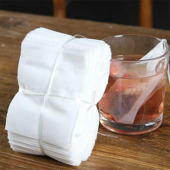Пакети за чай за еднократна употреба Празни торбички с ароматизиран чай с струна Heal Seal Филтърна хартия за билков насипен чай Кухненски принадлежности Чай