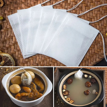 Φακουλάκια τσαγιού μίας χρήσης Άδεια αρωματικά φακελάκια τσαγιού με φίλτρο χαρτί String Heal Seal για αξεσουάρ κουζίνας τσαγιού Herb Loose Teaware