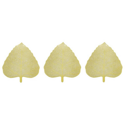 3X novo ručno izrađeno cjedilo za čaj u obliku lista od nehrđajućeg čelika, uljev za čaj, filtar za čaj, savršeno za čaj od listova (zlato)