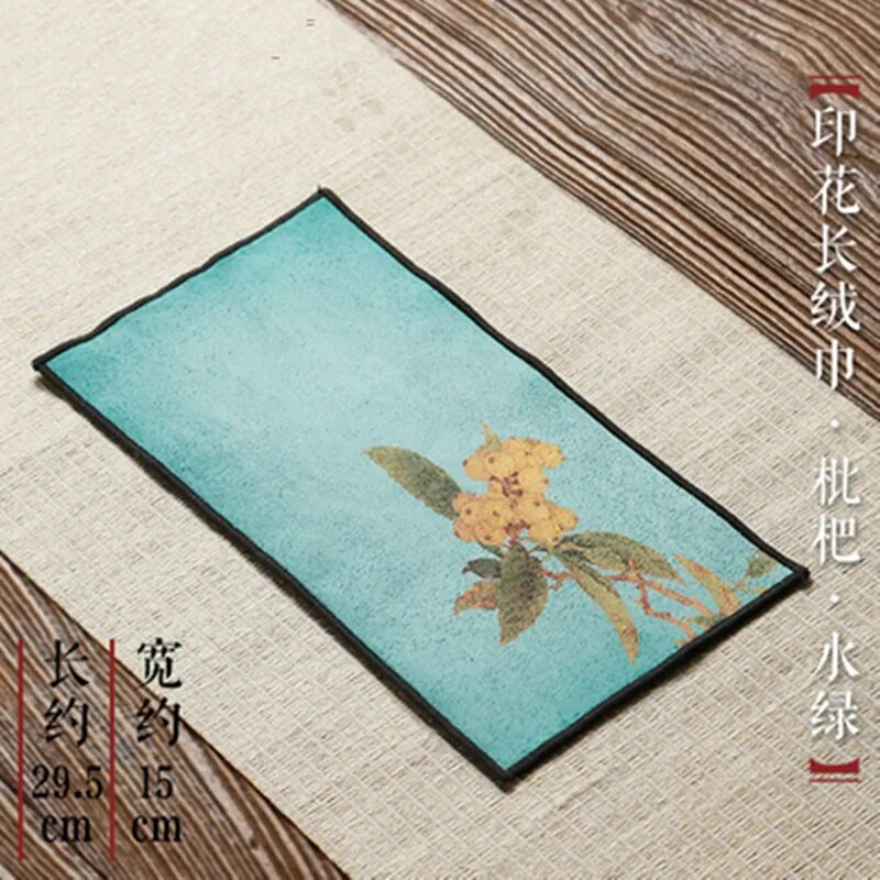 Prosoape de ceai de ultimă generație față de masă față de masă covorașe absorbante pentru ceai ridicați prosoape pentru oală covoraș de ceai îngroșare pânză de ceai pictată Zen 29*15