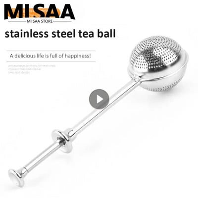 Tea Infuser Szita Eszközök Teafőzési Tételek Szolgáltatások Rozsdamentes acélgolyós teafilter-főző Teaszűrő Fűszerzsák Infuzorhoz