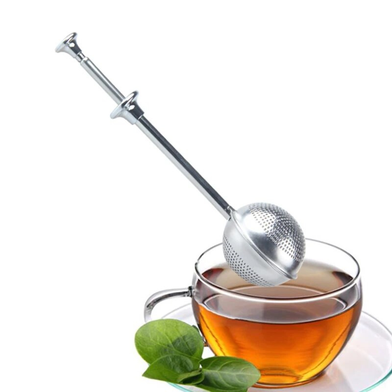 Tea infuser szita eszközök fűszertasakokhoz Infusor rozsdamentes acél golyós teafilter főző Főzési cikkek Szolgáltatások Teaedény Teaszűrő