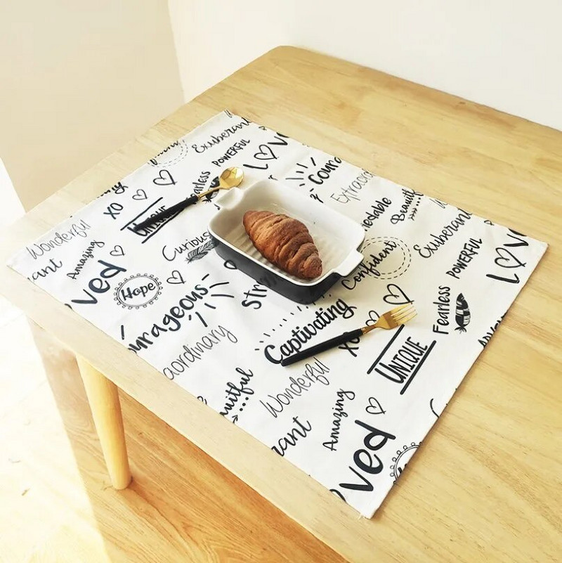 40*60cm，kuhinjski ručnik，arapski brojevi, slova, dom, pečenje, hrana, zapadnjačka hrana, tkanina za pozadinu, pamuk, umjetnost na tkanini, salveta