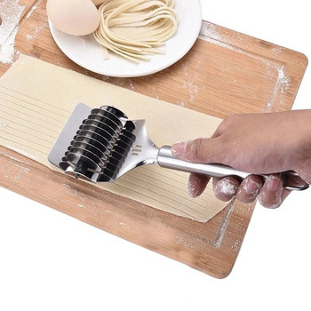 Ръчна резачка за юфка Навиваща се машина за спагети от неръждаема стомана Машина за пресоване на макаронени изделия Нож за шалот Кухненски аксесоари за готвене
