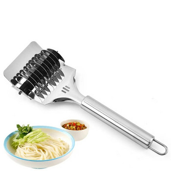 Ръчна резачка за юфка Навиваща се машина за спагети от неръждаема стомана Машина за пресоване на макаронени изделия Нож за шалот Кухненски аксесоари за готвене