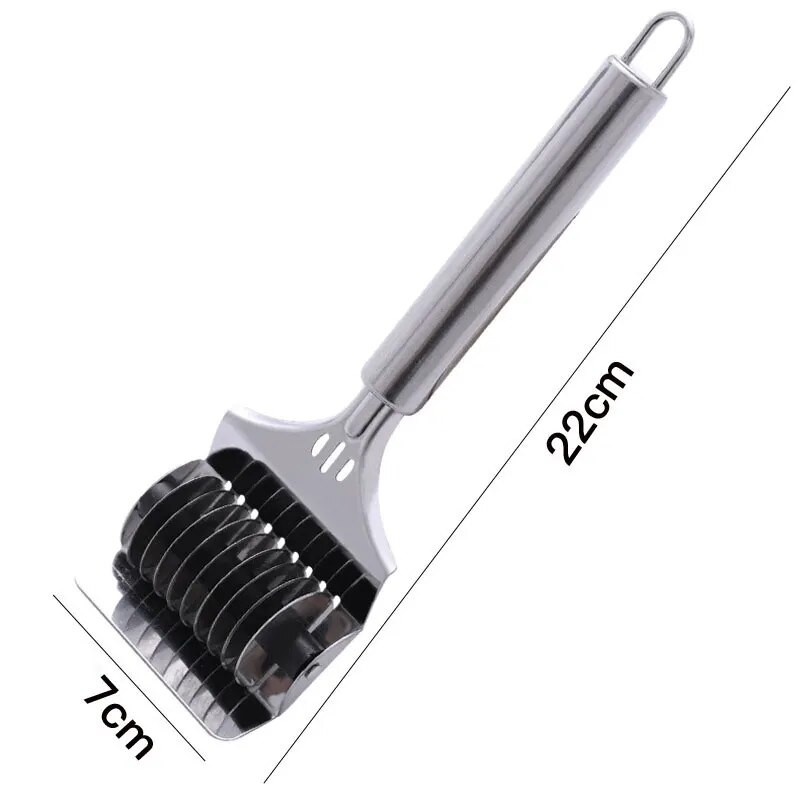 Kézi tésztavágó hengerlés rozsdamentes acél spagettifőző tésztapréselő mogyoróhagyma kés Konyhai főzési tartozékok