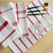 1 buc 50x60 cm, cu dungi geometrice, prosop de ceai din bumbac, servetel de masa de bucatarie, carpa de curatare, cadou de petrecere de Anul Nou