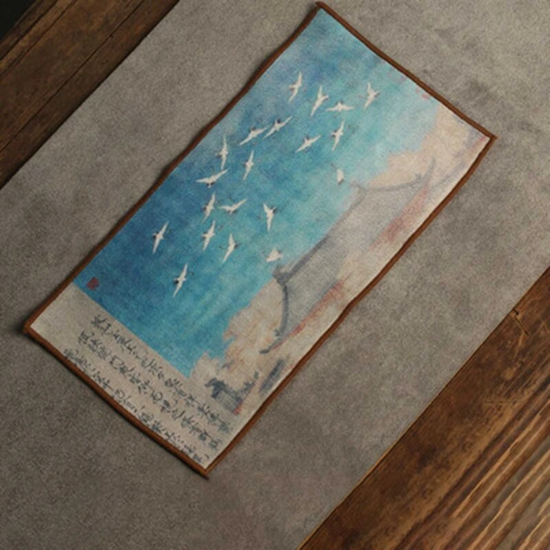 Čajni ručnik od brušene kože Zen čajni stolnjak za kućanstvo Visokokvalitetna upijajuća podloga za čaj Kung Fu čajna salveta Krpa za čišćenje Dodaci za čaj