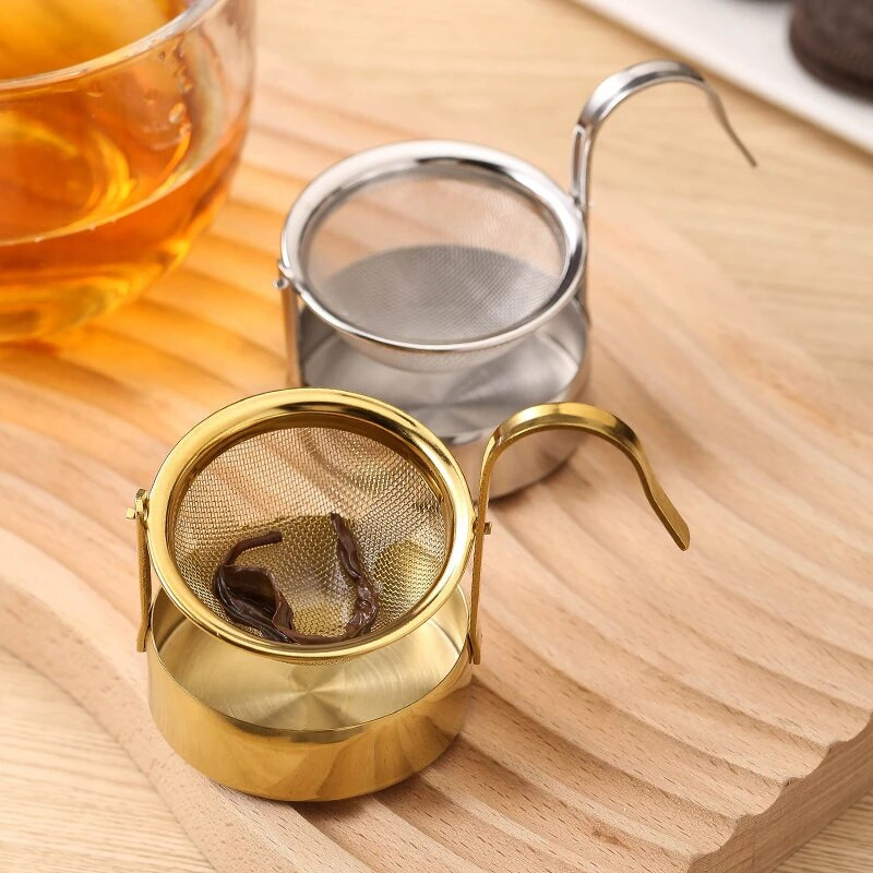 Új forgatható teainfúzor rozsdamentes acél finomhálós tealevél fűszerszűrő szűrő diffúzor bögre teáskanna konyhai kiegészítőkhöz