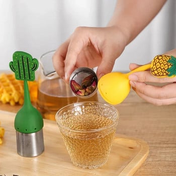 Фламинго/Кактус/Ананас Чай Infuser Неръждаема стомана Tea Ball Leaf Цедка за чай за устройство за варене Филтър за билкови подправки Чай