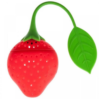 Σουρωτήρι για φύλλα τσαγιού Creative Teaware Diffuser Strawberry Bag Loose Tea Leaf Αξεσουάρ κουζίνας Φίλτρο βοτάνων μπαχαρικών σιλικόνη