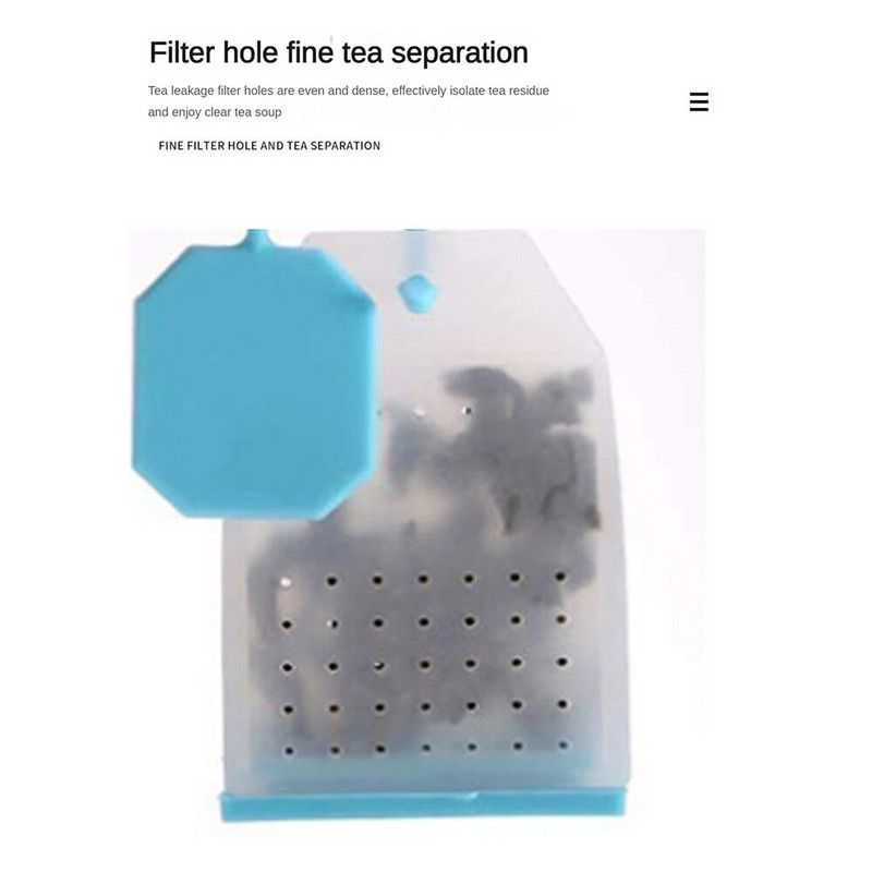 Silikonska vrećica čaja Izdržljiva, zdrava i bez mirisa Silikonska vrećica čaja za kućanstvo Lako se čisti Filter za čaj otporan na visoke temperature