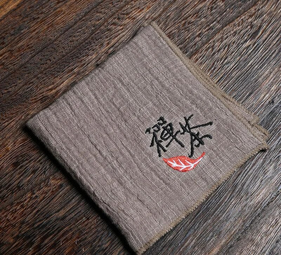 Prosop absorbant de ceai din cânepă, din bumbac, îngroșat, mic, pătrat, prosop Zen din pânză de ceai, pentru oală, accesorii chinezești pentru ceremonie a ceaiului LE775