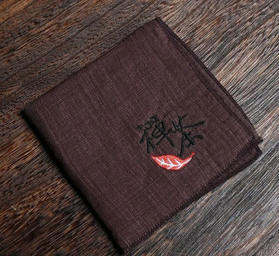 Prosop absorbant de ceai din cânepă, din bumbac, îngroșat, mic, pătrat, prosop Zen din pânză de ceai, pentru oală, accesorii chinezești pentru ceremonie a ceaiului LE775